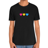 Pansexual Hearts Tee Tees PRIDE MODE